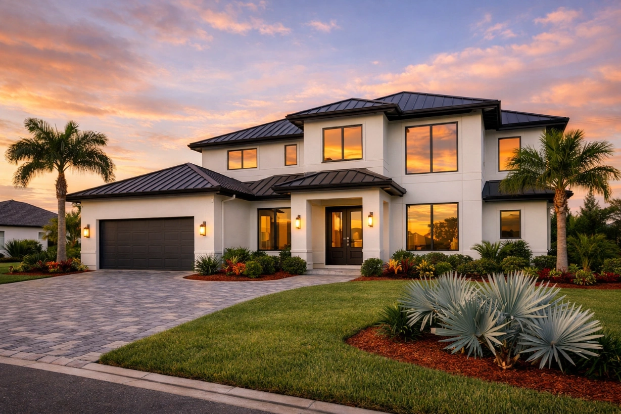 Modern energy efficient new construction home in Florida community