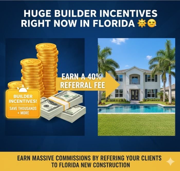 Builder incentives and savings in Florida real estate market 2026